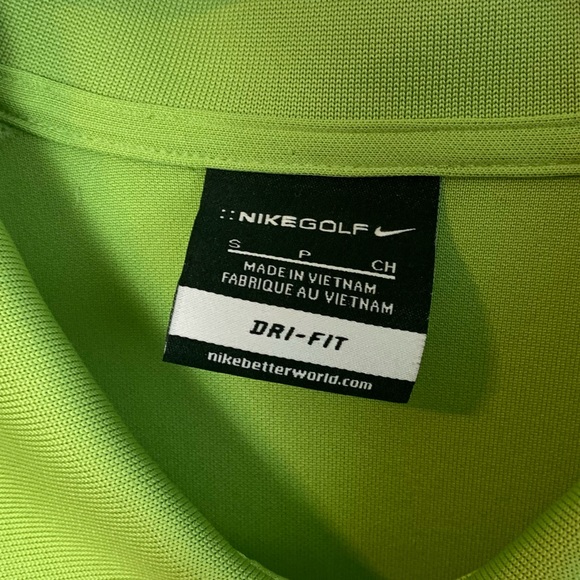 Nike Golf Dri-Fit Light Green Short Sleeve Shirt - Picture 3 of 5